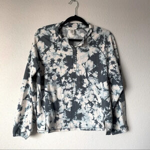 Urban Romantics blue tie dye cozy top L
